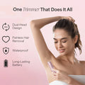 Dual Head Electric Shaver for Women – Face & Body Hair Remover, Cordless, Rechargeable, Travel Friendly